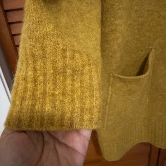 Eileen Fisher Mustard Button-Up Cardigan Size XL Wool,Mohair, Never worn. - Picture 6 of 10